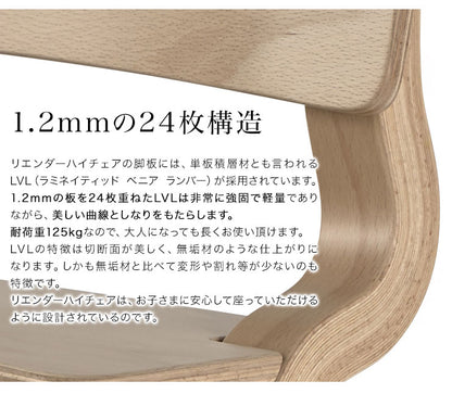 【日本正規品 チェア8年保証】リエンダー Leander ハイチェア セーフティーバーセット チェア べビー ベビーチェアー(代引不可)