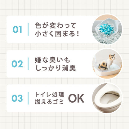 猫砂 紙 紙砂 60L 12L×5袋 日本製 国産 色が変わる 消臭 固まる 流せる トイレに流せる 燃やせる 燃えるゴミ 小さく固まる 青色に変わる 紙の猫砂 猫トイレ トイレ砂 大容量 多頭飼い CL-BL60