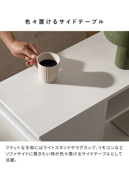 ダストボックス付きサイドテーブル サイドテーブル ゴミ箱 ダストボックス ソファ横 リビング 20L 可動棚 収納 キャスター付き 木製 木製デザイン 本棚 雑貨収納 オープンラック NotT ノット(代引不可)