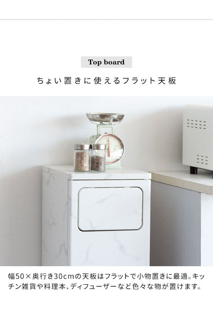 ゴミ箱 ダストボックス 2段プッシュ式 Empro エンプロー 各20リットル対応 ワンプッシュ ダブルプッシュ キッチンペール スリムデザイン 幅25cm ごみばこ 木目調(代引不可)
