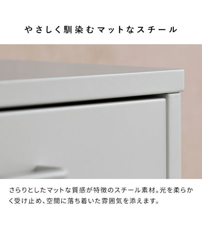 ドロワーキャビネット Muun ムーン 幅35cm 高さ35cm 奥行26cm 収納ボックス 収納 引き出し 引き出し収納 コンパクト 卓上キャビネット キャビネット 卓上 スチール マットスチール 小物入れ 小物収納(代引不可)