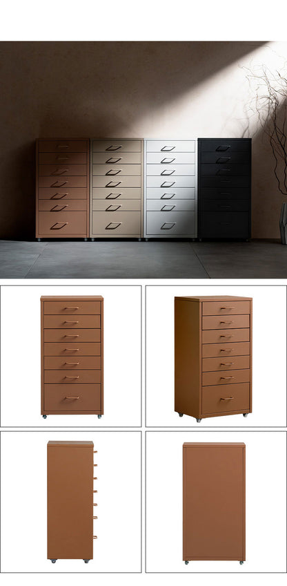 ドロワーキャビネット Muun ムーン 7杯引き出しタイプ 幅35cm 高さ68cm 奥行26cm 収納ボックス 収納 引き出し 引き出し収納 コンパクト 卓上キャビネット キャビネット 卓上 スチール マットスチール(代引不可)