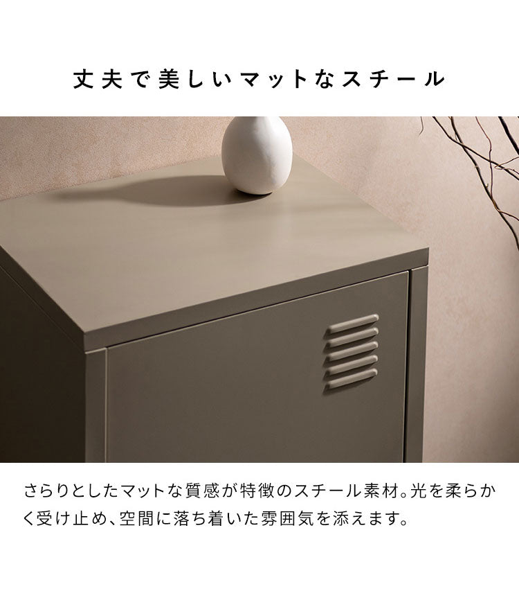 ロッカー Muun ムーン 1枚扉 コンパクト 幅40cm 奥行30cm 高さ57cm マット スチール コンパクト 整理整頓 収納 収納棚 書類 日用品 すっきり収納 マグネット付き おしゃれ シンプル ロッカー収納(代引不可)