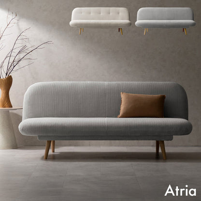 3Pソファベッド Atria アトリア ソファ ソファベッド 3人掛け ブークレ コーデュロイ ゆったり 背もたれ 幅178cm 広々サイズ アームレス リクライニング 3段階 シンプル かわいい おしゃれ(代引不可)