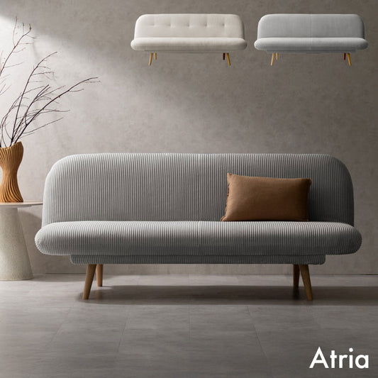 3Pソファベッド Atria アトリア ソファ ソファベッド 3人掛け ブークレ コーデュロイ ゆったり 背もたれ 幅178cm 広々サイズ アームレス リクライニング 3段階 シンプル かわいい おしゃれ(代引不可)