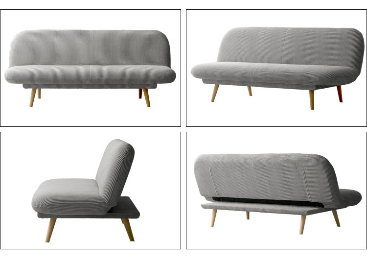 3Pソファベッド Atria アトリア ソファ ソファベッド 3人掛け ブークレ コーデュロイ ゆったり 背もたれ 幅178cm 広々サイズ アームレス リクライニング 3段階 シンプル かわいい おしゃれ(代引不可)