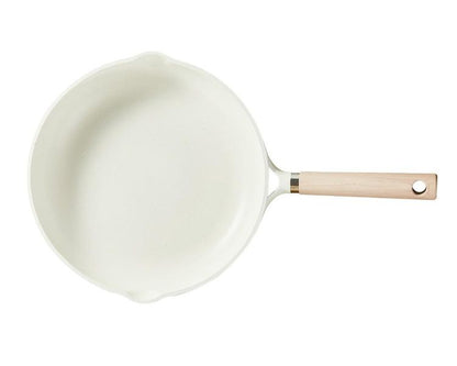 カローテ CAROTE フライパン IH対応 PFOAフリー 28cm IH ガス火対応 ふっ素加工 コーティング 注ぎ口付き お手入れ簡単 アイボリー NM-5006 COSY-ICE かわいい おしゃれ