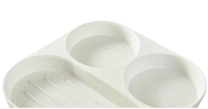 カローテ CAROTE フライパン 仕切り 3面 18.5×18.5cm IH対応 PFOAフリー 仕切りパン IH ガス火対応 ふっ素加工 コーティング お手入れ簡単 アイボリー NM-5008 COSY-ICE かわいい おしゃれ 便利