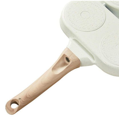 カローテ CAROTE フライパン 仕切り 3面 18.5×18.5cm IH対応 PFOAフリー 仕切りパン IH ガス火対応 ふっ素加工 コーティング お手入れ簡単 アイボリー NM-5008 COSY-ICE かわいい おしゃれ 便利