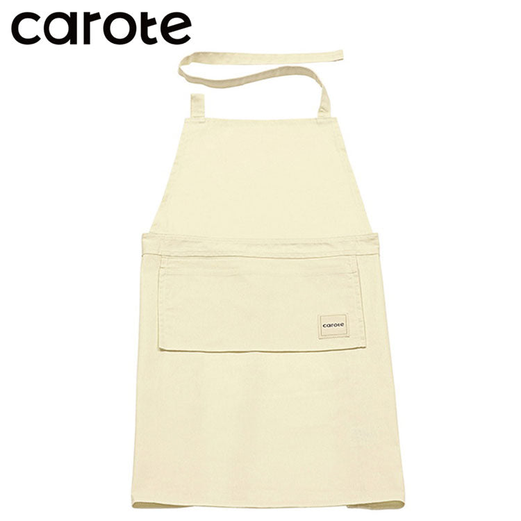 カローテ CAROTE 首掛けエプロン 腰巻き 2WAY エプロン コンパクト 収納 アイボリー 淡色 男女兼用 NM-5061