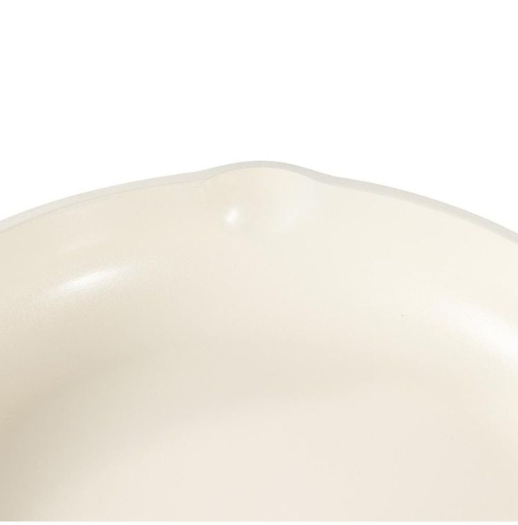 カローテ CAROTE フライパン 28cm ふっ素不使用 IH対応 PFOAフリー IH ガス火対応 セラミック 注ぎ口付き 洗いやすい 握りやすい ミルクティー NM-5086 COSY-ICE