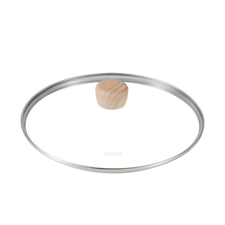 CAROTE カローテ 卓上鍋 両手鍋 26cm IH対応 3~4人 木柄 ガス火対応 ガラス蓋付 アイボリー NM-5152 COSY-ICE かわいい おしゃれ