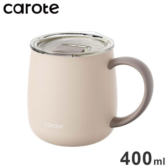 CAROTE カローテ マグカップ 蓋付き 保温 保冷 セラミック 400ml ミルクティー NM-5162 かわいい おしゃれ プレゼント gift ギフト