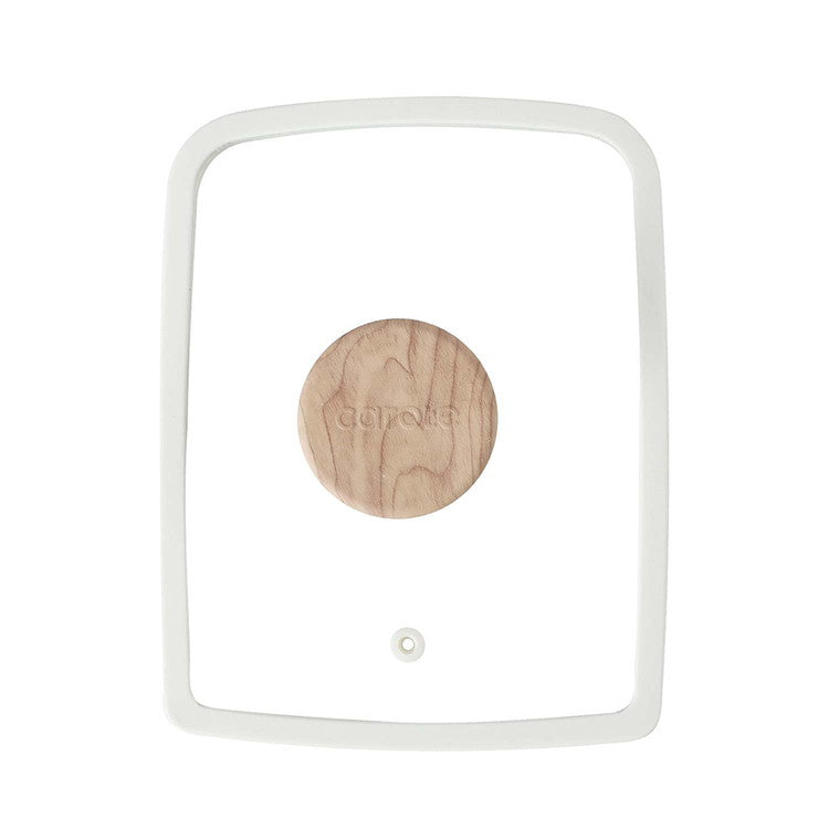 CAROTE カローテ 卵焼き器 ふっ素不使用 ガラス蓋 2点セット 14×18cm エッグパン IH対応 ガス火対応 アイボリー NM-5251 COSY-ICE かわいい おしゃれ