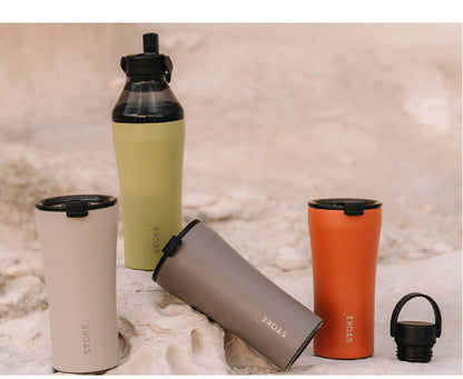 STTOKE ストーク セラミック タンブラー 470ml Gサイズ ミルクOK パッキン 完全密閉 漏れない 完全止水 保冷 保温 広口 洗いやすい ジャストサイズ デスクワーク ドライブ