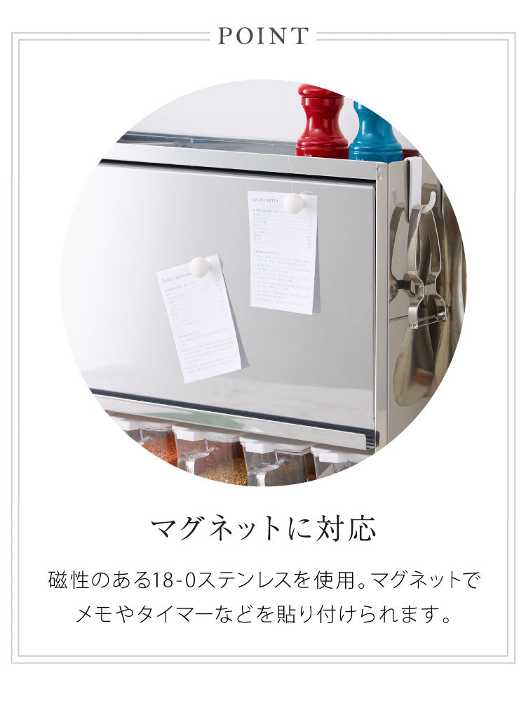 日本製 燕三条 スパイスラック 3杯 ステンレス 調味料ポット付き
