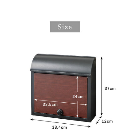 郵便ポスト 木目調 ポスト ダイヤル式 壁付け 北欧 おしゃれ 郵便受け 郵便 壁掛けポスト 門柱 メール便 レトロ メールボックス