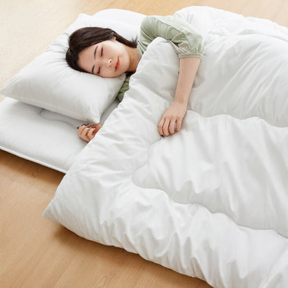 布団セット シングル 4点セット 和式 洋式 オーガニックコットン ピーチスキン ずれ防止 再生ポリエステル綿 吸湿 速乾 ホワイト 白 シンプル オールシーズン 新生活 おしゃれ かわいい ふとんセット 枕 まくら 敷き布団 掛け布団
