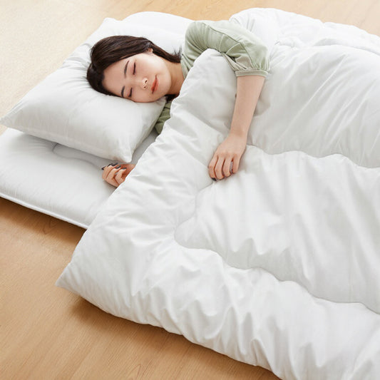 布団セット シングル 4点セット 和式 洋式 オーガニックコットン ピーチスキン ずれ防止 再生ポリエステル綿 吸湿 速乾 ホワイト 白 シンプル オールシーズン 新生活 おしゃれ かわいい ふとんセット 枕 まくら 敷き布団 掛け布団