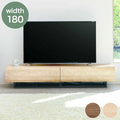 テレビ台 幅180cm 高さ36cm ナチュラルブラウン 75V型対応 木質感のあるローボード テレビボード 収納棚 ローテレビボード おしゃれ 一人暮らし テレビローボード テレビ置き おしゃれ