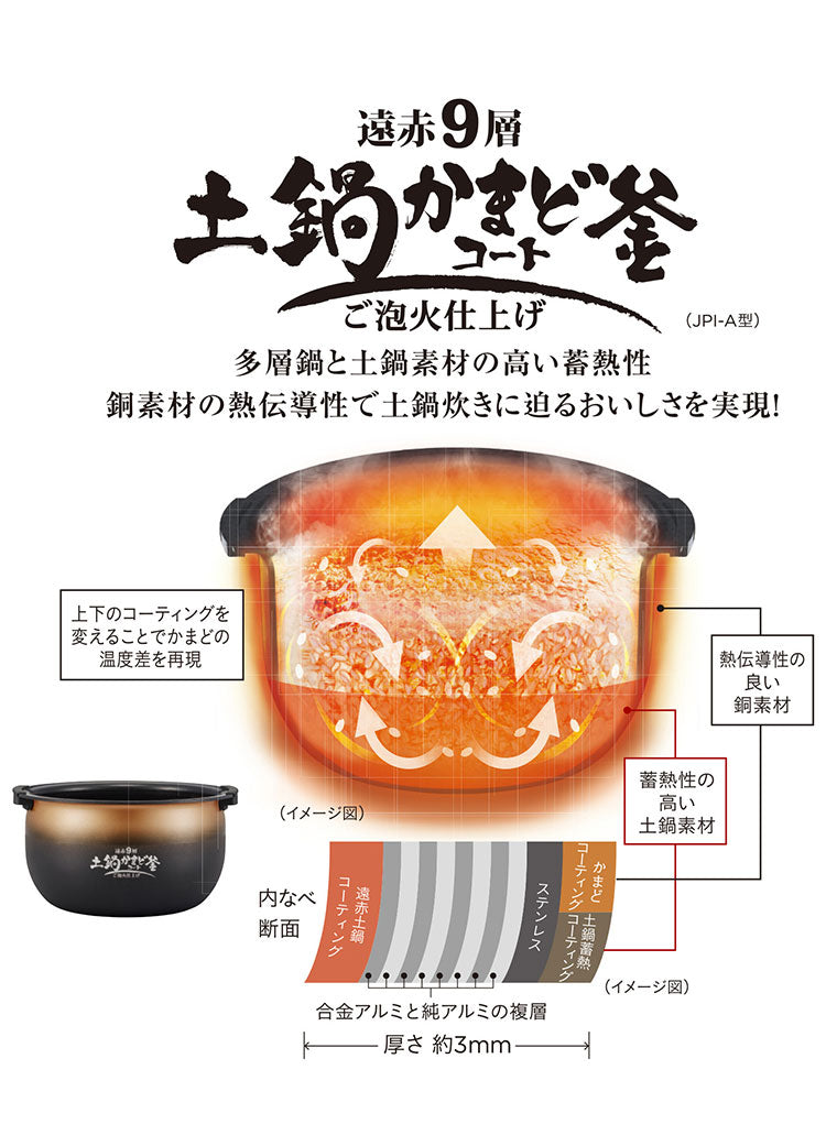 タイガー魔法瓶 圧力IHジャー炊飯器 5.5合炊き ホワイト JPI-A100WO ご泡火炊き 炊飯器 炊飯ジャー オフホワイト タイガー TIGER