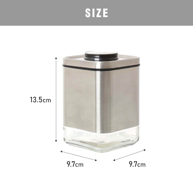 ダルトン 角型 保存容器 Sサイズ 550ml スタッキングOK ワンタッチロック キューブジャー ウィズ プレス リッド ステンレス ガラス 保存容器 キャニスター おしゃれ(代引不可)