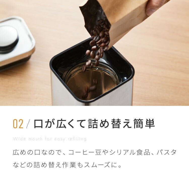 ダルトン 角型 保存容器 Sサイズ 550ml スタッキングOK ワンタッチロック キューブジャー ウィズ プレス リッド ステンレス ガラス 保存容器 キャニスター おしゃれ(代引不可)