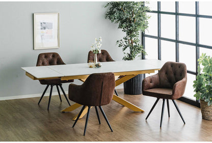 伸長式 ダイニングテーブル セラミック エクステンション 幅160~240×奥行90×高さ72cm 4人掛け 北欧 おしゃれ 単品 ダイニングテーブル 食卓 グレー ブラック モダン リビング 伸縮 伸ばせる(代引不可)