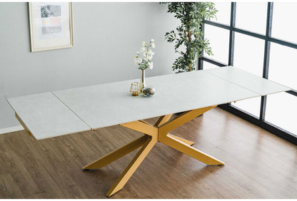 伸長式 ダイニングテーブル セラミック エクステンション 幅160~240×奥行90×高さ72cm 4人掛け 北欧 おしゃれ 単品 ダイニングテーブル 食卓 グレー ブラック モダン リビング 伸縮 伸ばせる(代引不可)