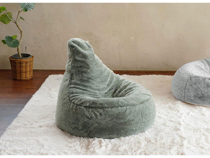 ビーズクッション 背もたれ 三角 ラビットファー ミッシー 60R×60cm 水洗い可能 ドライクリーニング可能 おしゃれ 無地 韓国風 ソファ ビーズ コンパクト プレゼント 保温 保湿(代引不可)