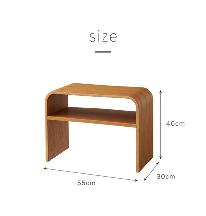 3way サイドテーブル コの字型 完成品 収納付き 木製 幅55 奥行30 高さ40 スツール テーブル ローテーブル 机 組立不要 高耐荷重(代引不可)