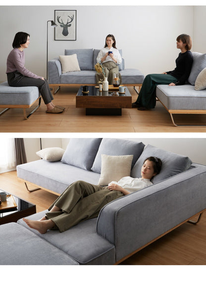 ソファ ソファー sofa 幅154 コーデュロイ ソファー 2人掛け 二人掛け ラブソファ ファブリック 布 ブルー グリーン L型 スチール ローバック カーキ(代引不可)