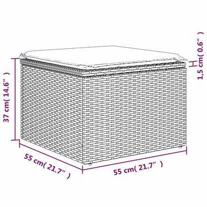 vidaXL ガーデンソファ5点セット クッション付き グレー ポリラタン製家具 アウトドア家具 屋外椅子 屋外用組み合わせソファセット(代引不可)
